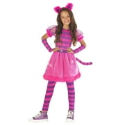 Morph Morph Pink Cat Costume For Girls - Striped Kids Halloween Costume - Purple Cat Outfit For Dress Up Fun Halloween Costume For Girl Pink 10-12 Years