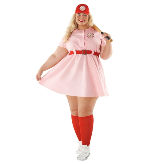 Morph Morph Women'S Pink Baseball Costume Dress For Halloween - Fun Costume For Women, Perfect For Parties And Events Halloween Costume For Women Pink X-Large