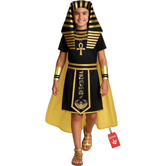 Morph Pharaoh Gold Costume Boys Halloween Costume for Boy Gold Small