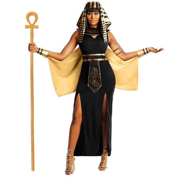 Morph Pharaoh Queen Staff Costume Women Halloween Costume for Women Gold XX-Large