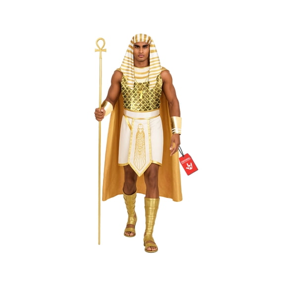 Morph Pharoah White Gold Costume Men Halloween Costume For Men Gold XX-Large