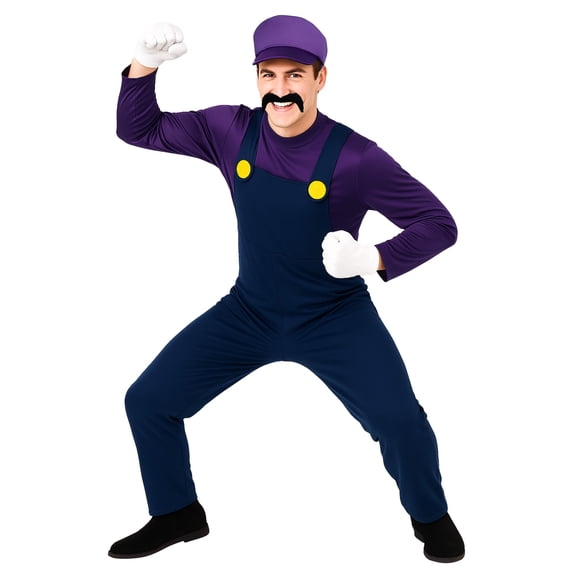 Morph Plumber Brother Purple Mens Halloween Costume for Men Purple Large