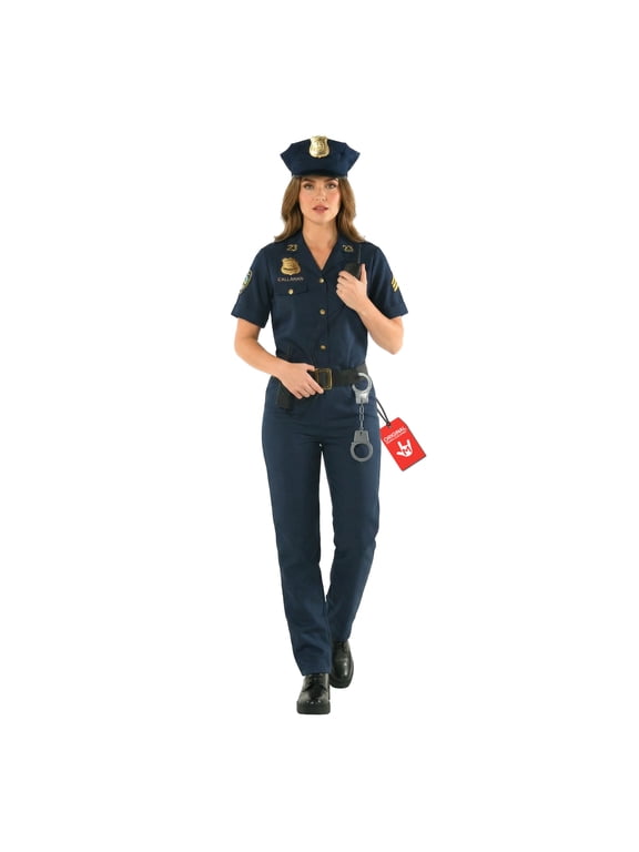 Police Officer Womens Halloween Costume For Womens Blue XX-Large