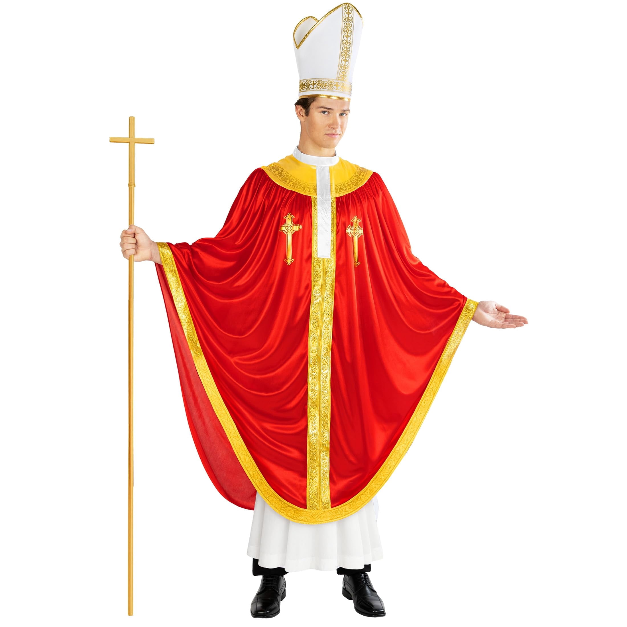 Pope Robe Morph Pope Robes Costume Men Halloween Costume For Men Red Large ...