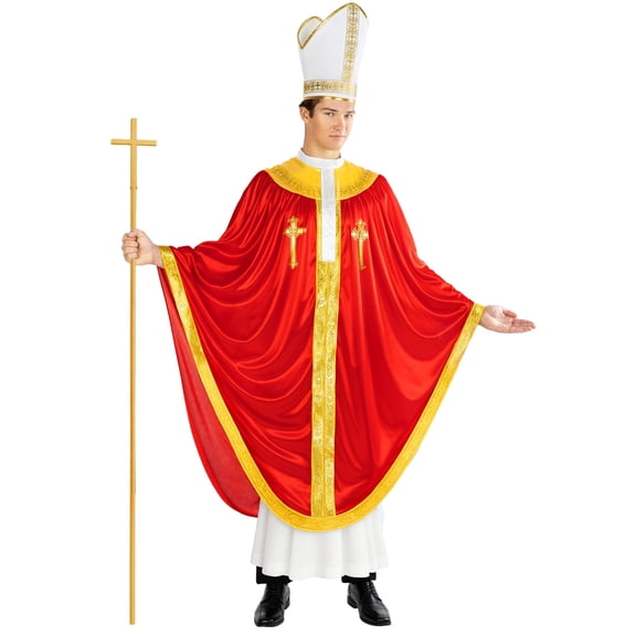 Morph Pope Robes Costume Men Halloween Costume For Men Red Medium