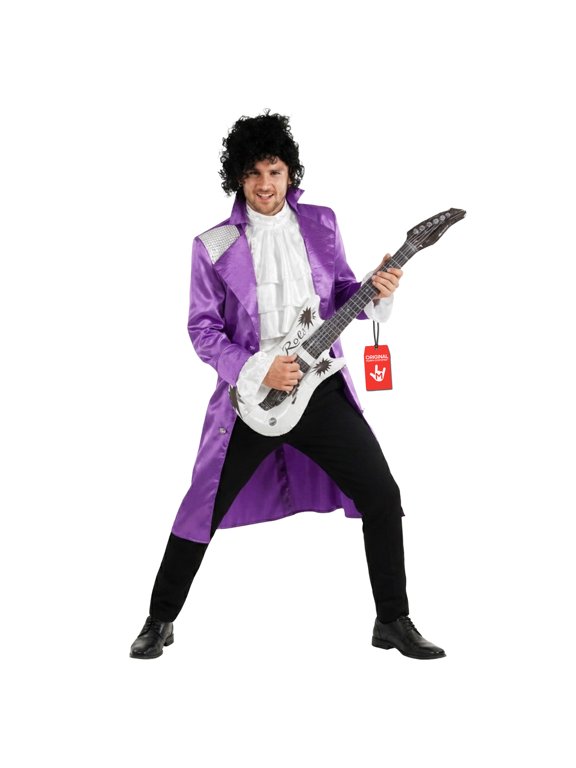 Purple Prince of Pop Mens Halloween Costume for Mens Purple Medium