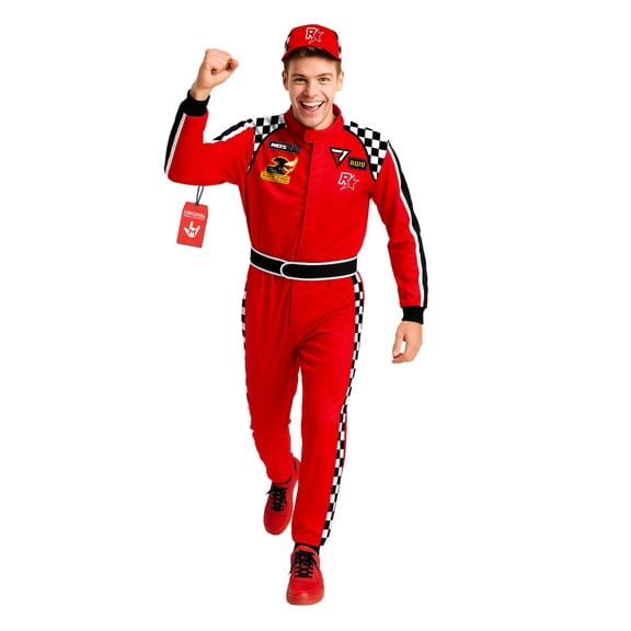 Morph Race Car Driver Costume Men, Racing Suit Halloween Costumes for Men