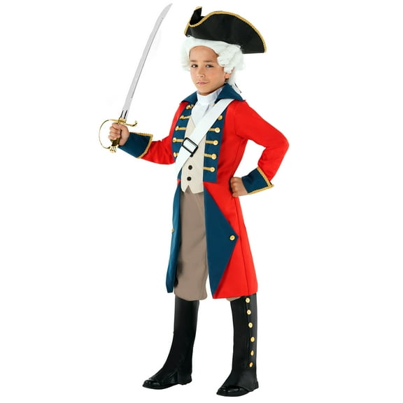 Morph Redcoat Soldier Kids Halloween Costume For Boys Red 4-6 Years