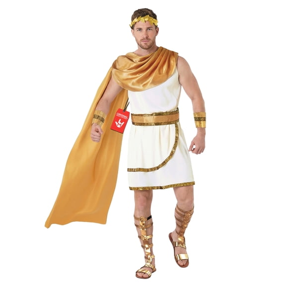 Morph Roman Greek God Gold Mens Halloween Costume for Mens Gold Large