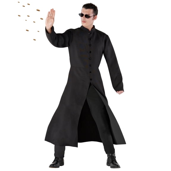 Morph Sci Fi Black Coat Men Halloween Costume for Men Black XX-Large
