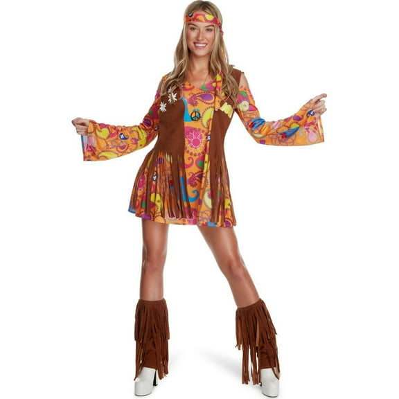 Morph Short Hippie Womens Halloween Costume For Womens Multicolored X-Large