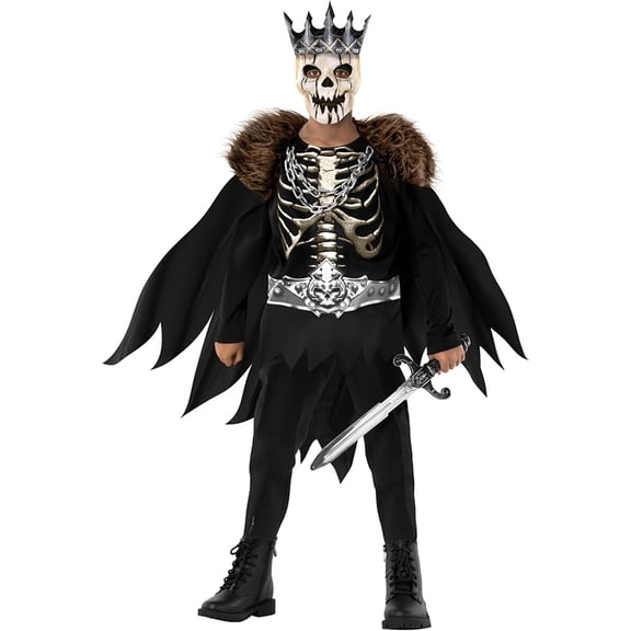 Morph Skeleton Dark King Boys Halloween Costume For Boy Black Large