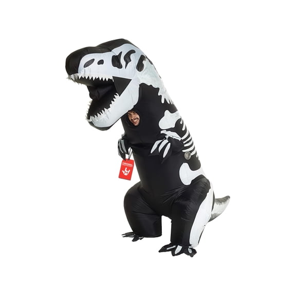 Morph Skeleton T-Rex Inflatable Adult Costume, One Size, 2 lbs, Halloween Yard Inflatables