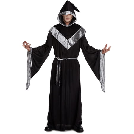 Morph Sorcerer Robe Mens Halloween Costume for Mens Black X-Large