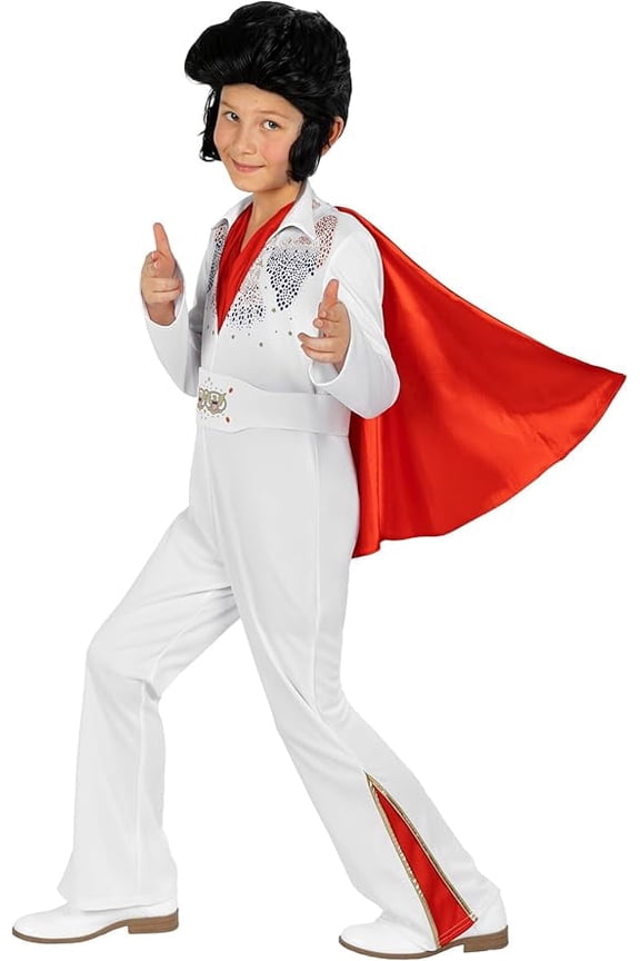 the King Jumpsuit Costume Boys Halloween Costume for Boy White X-Large