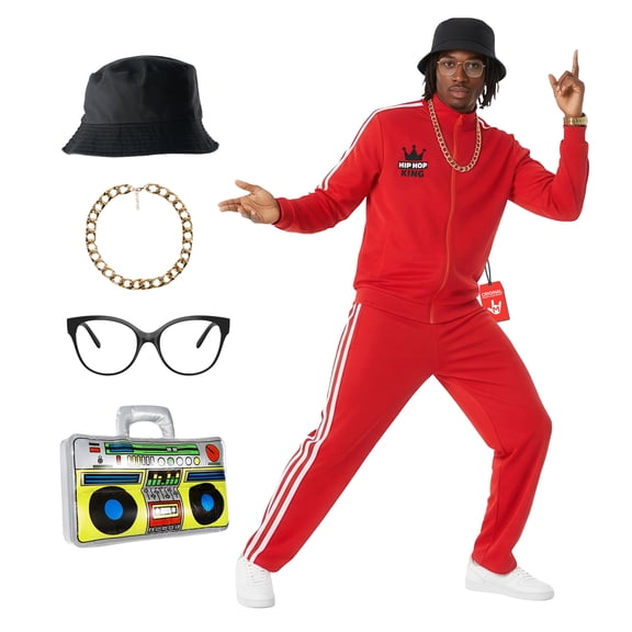 Morph Tracksuit Rapper Red Mens Halloween Costume for Mens Red Medium