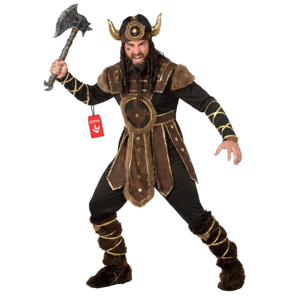Morph Viking Costume Mens Halloween Costume for Men Brown Medium