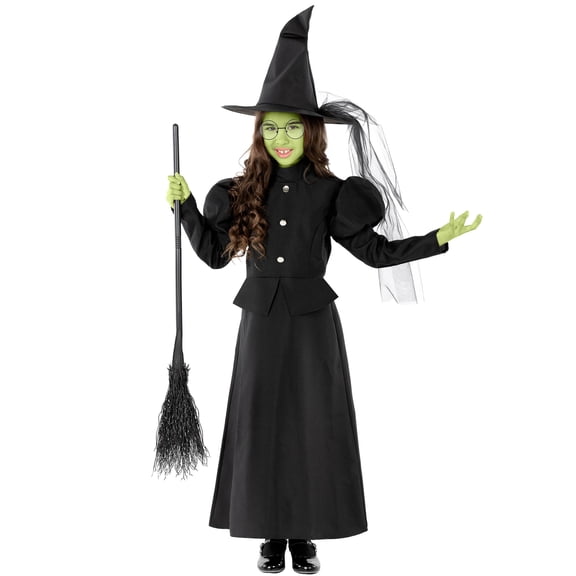 Morph Wicked Witch West Black Costume Girls Halloween Costume For Girl Black X-Small