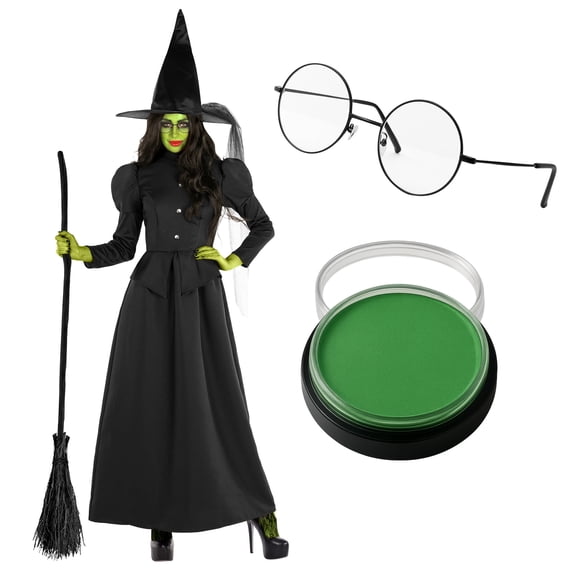 Morph Wicked Witch West Black Costume Paint Women Halloween Costume for Women Black Medium