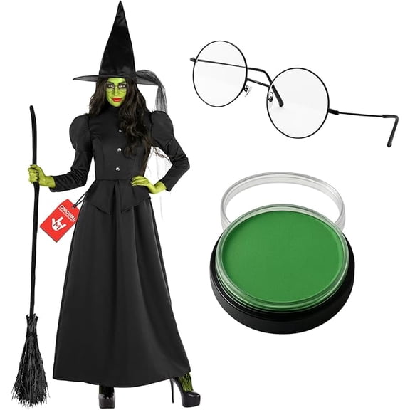 Morph Wicked Witch West Black Costume Paint Women Halloween Costume for Women Black X-Small