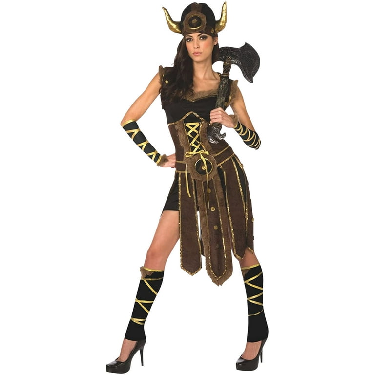 Morph Womens Ladies Viking Barbarian Warrior Princess Halloween Costume  Halloween Brown XL 