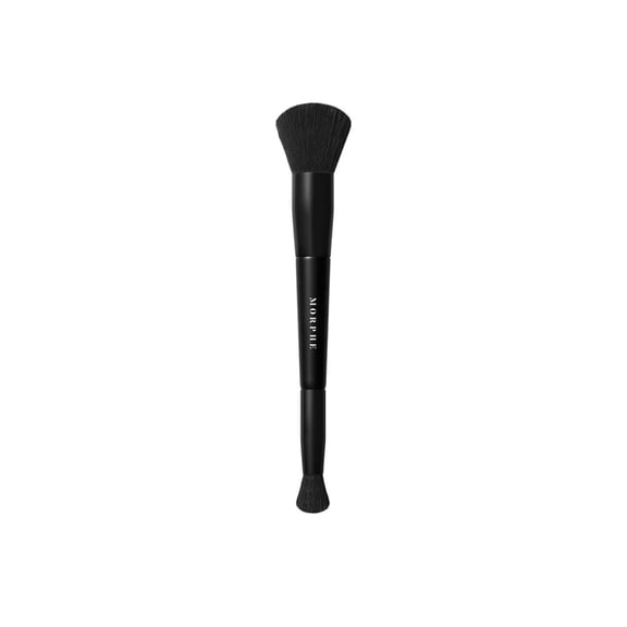 Morphe M101 Lightform Dual-Ended Complexion Brush - 2-in-1 Concealer & Foundation Brush - Smaller Side Blends Hard-to-Reach Areas - Made with Cutting-Edge Synthetic Bristles (1 Count)