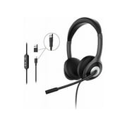 Morpheus 360 Connect USB Stereo Headset with Boom Mic with Noise Reduction Microphone and In-Line Volume Controls Single, Black