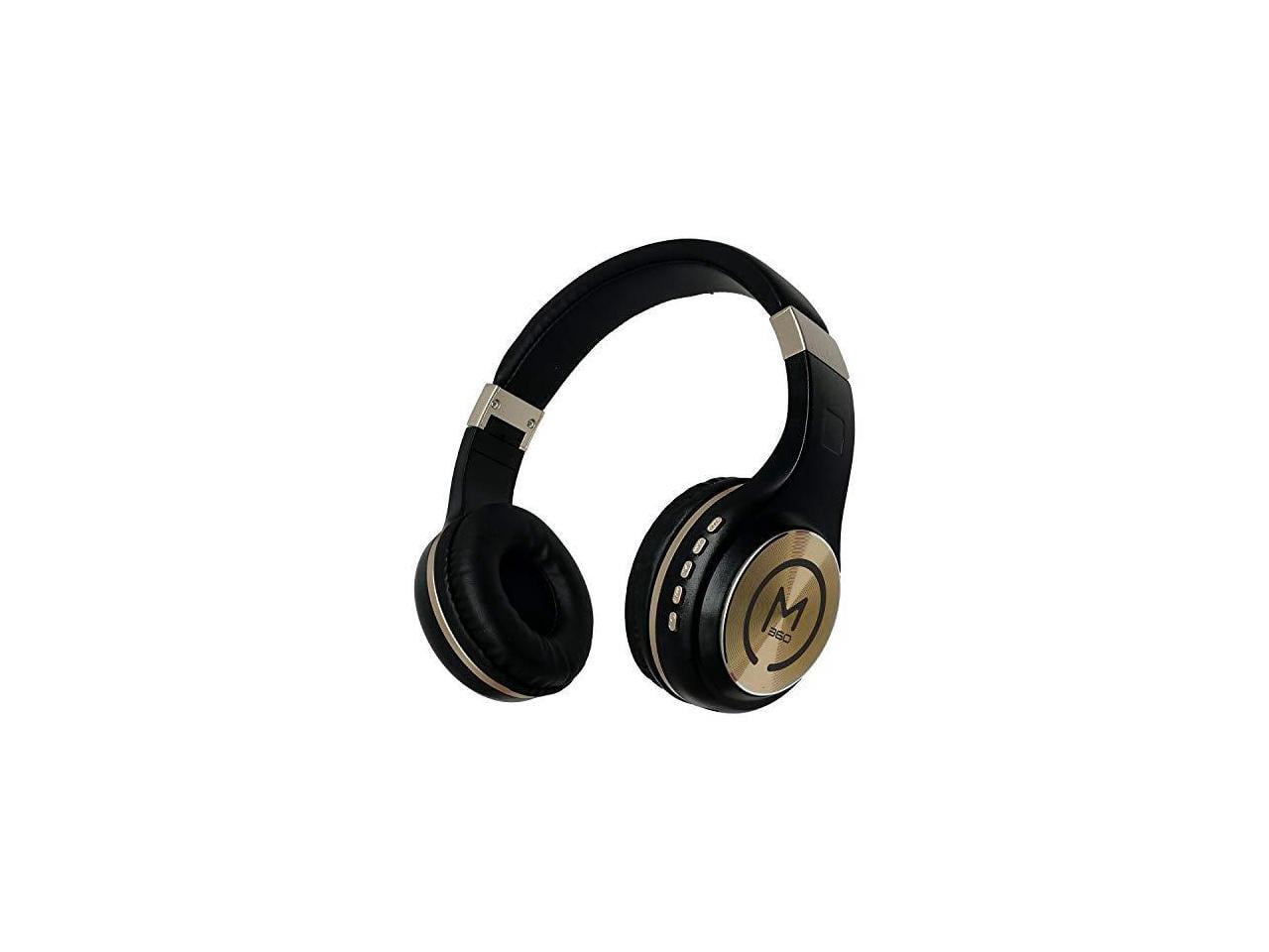 Morpheus 360 Bluetooth Headphones, Wireless Headphones Over Ear, Wireless Headset with Microphone, Black with Gold Accents, Comfortable Design HP5500G