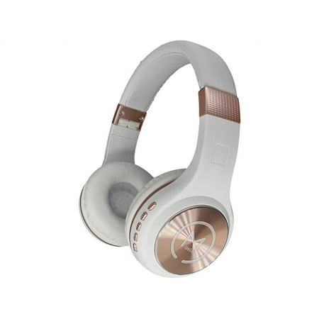 Morpheus 360 - SERENITY Wireless Over-the-Ear Headphones with Microphone - White/Rose Gold
