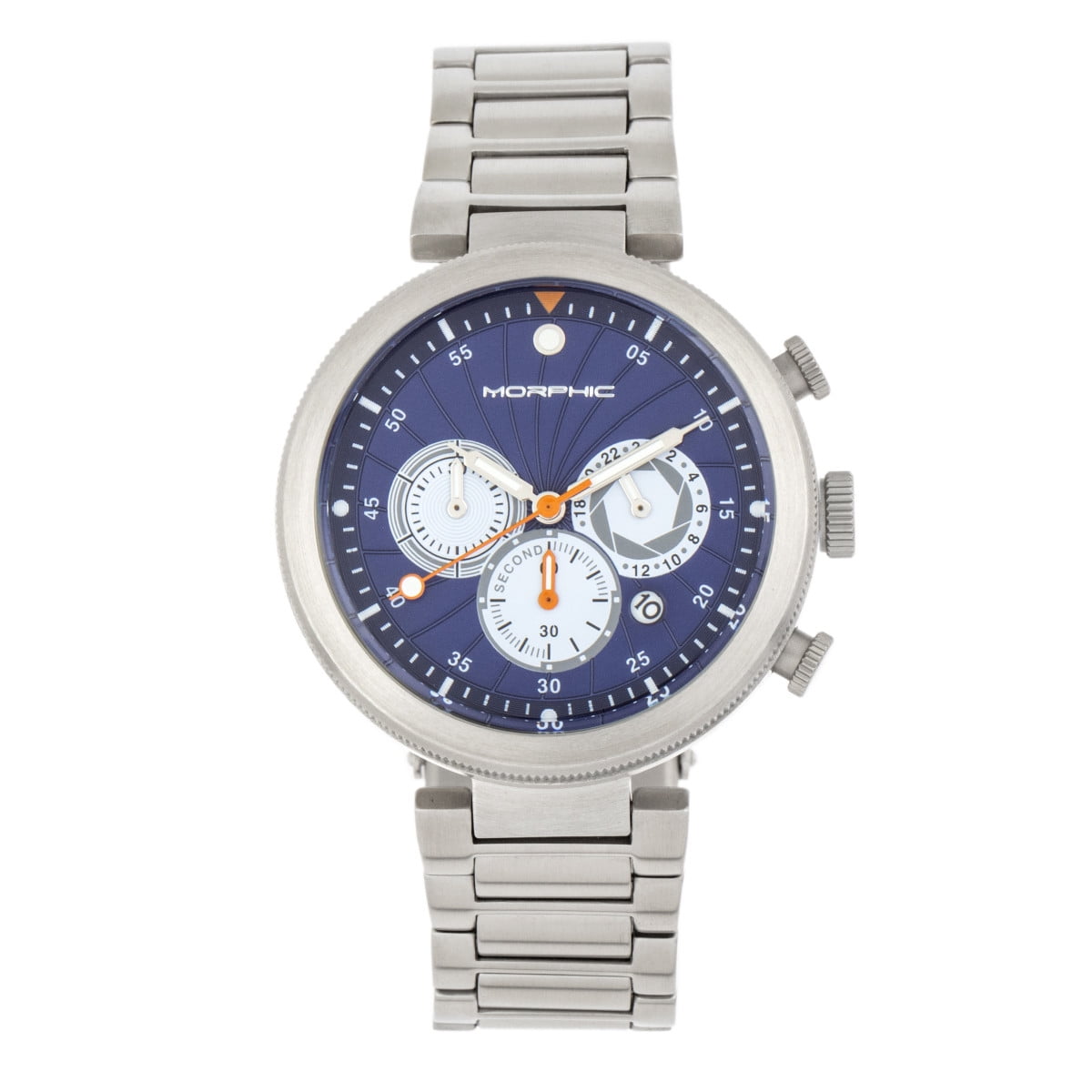 Morphic M87 Series Chronograph Bracelet Watch W Date Silver Orange Walmart