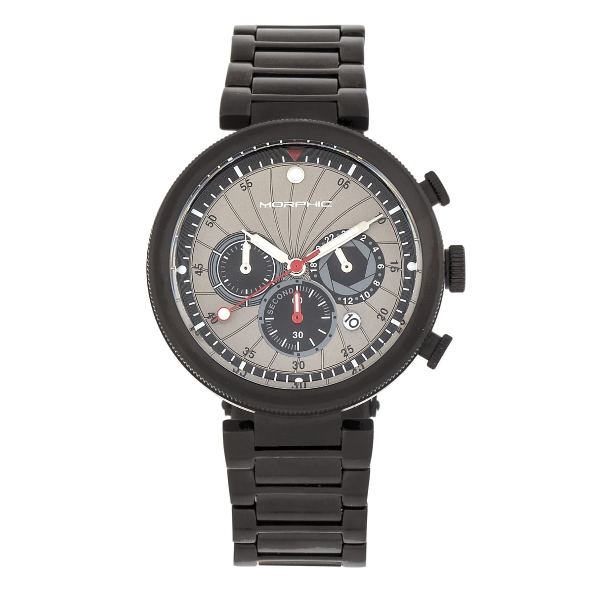 Morphic M87 Series Chronograph Bracelet Watch W/Date - Black
