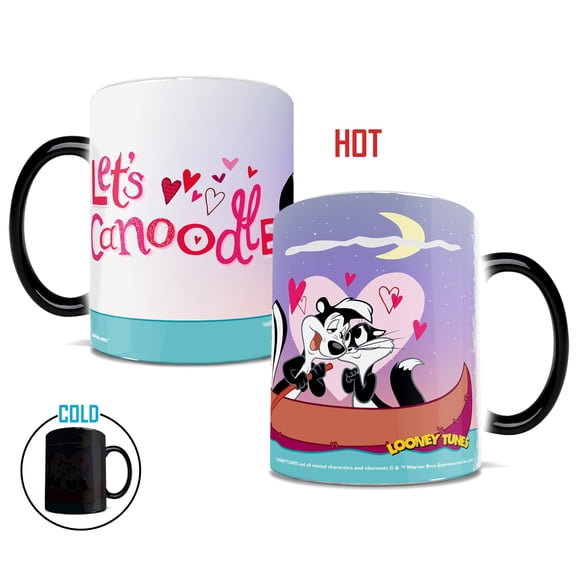 Morphing Mugs Looney Tunes Pepe Le Pew Lets Canoodle Valentines Day Heat Reveal Ceramic Coffee Mug MMUG343