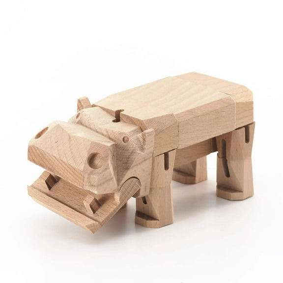 Morphits Hippo Wooden Puzzle Toy - Dive into Creative Fun