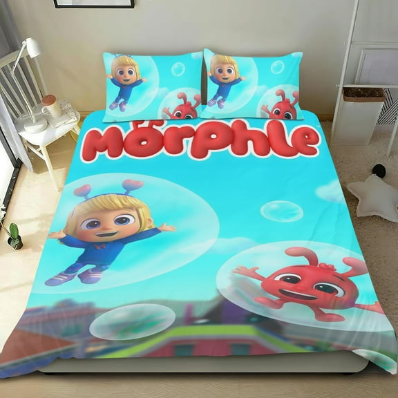 Morphle and the Magic Pets[13] Themed Bed Sheet Set Three Piece Set 36X75Inches Comfortable And Skin Friendly Unique Design Creating A Star Studded Night