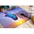 thumbnail image 1 of Morpho Butterfly and Dandelion Rug, Saloon Rugs, Butterfly Rug, Entry Rugs, Door Mat Rugs, Sunset Rug, Indoor Rugs, Animal Rug, Salon Rug, 2.6'x5' - 80x150 cm, 1 of 8