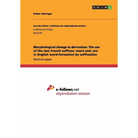 Morphological change in derivation : The use of the two French suffixes -ment and -ure in English word-formation by suffixation (Paperback)