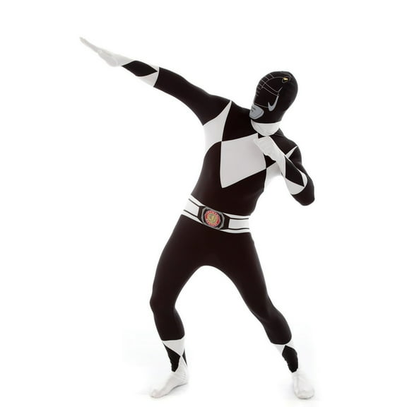 Morphsuits Adult Black Power Ranger Morphsuit Mens Superhero Fancy Dress Costume Halloween Black M