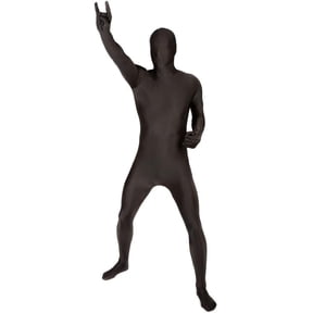 Morphsuits Adult MSUIT Black Second Skin Halloween Costume Halloween Black L
