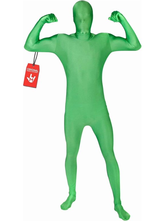 Green Morphsuit Mens Womens Skinsuit Zentai Suit Fancy Dress Costume Halloween Green 2XL