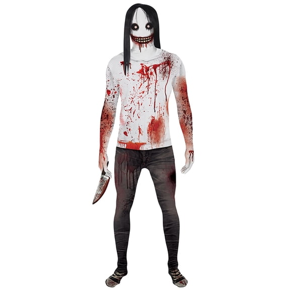 Morphsuits Jeff the Killer Morphsuit Mens Halloween Costume Urban Legends Halloween Multi-Colored XL