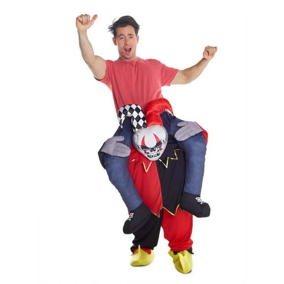 Morphsuits Jester Piggyback Costume Adult Halloween Costume Adults One Fits All Halloween Red XL