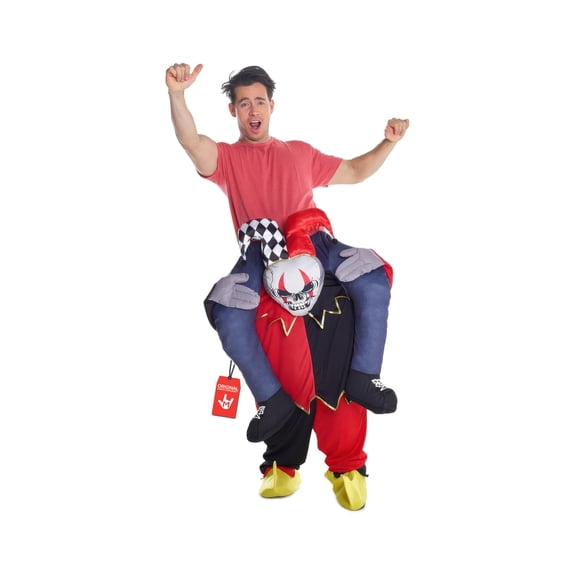 Morphsuits Jester Piggyback Costume Adult Halloween Costume Adults One Fits All Halloween Red XL