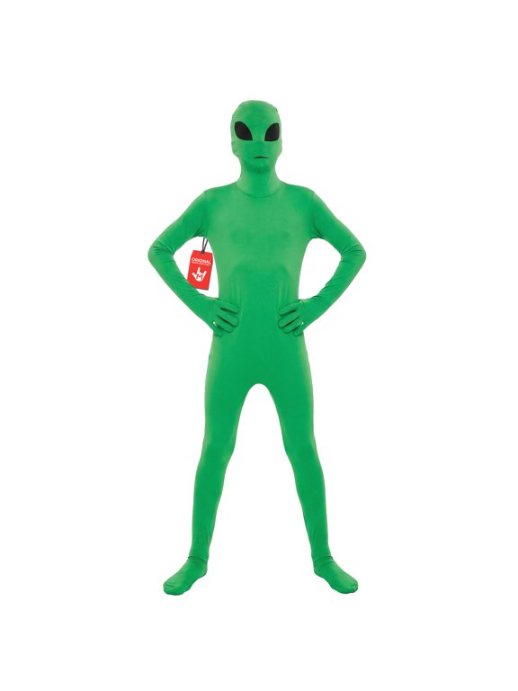 Kids Alien Morphsuit Boys Girls Fancy Dress Costume Halloween Book Week Halloween Green S