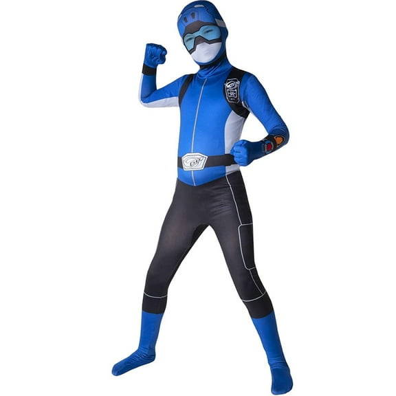 Morphsuits Kids Blue Beast Morpher Power Ranger Morphsuit Superhero Costume Theme Party Blue M