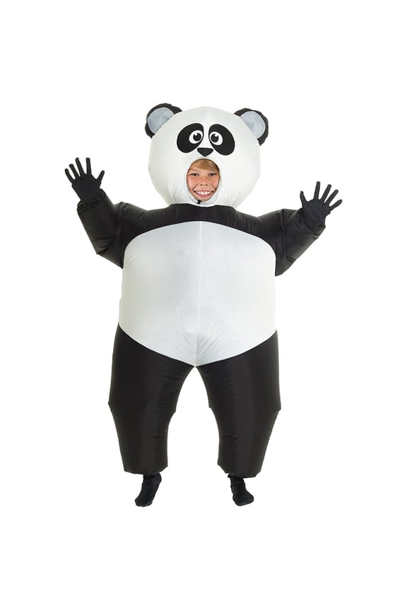 Kids Inflatable Giant Panda Costume Animal Bear Halloween White One Size
