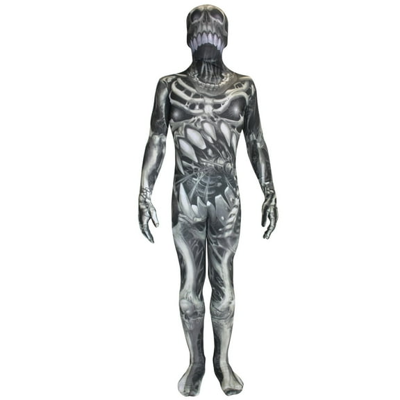 Morphsuits Kids Skull & Bones Morphsuit Halloween Skeleton Monster Costume Halloween Black L