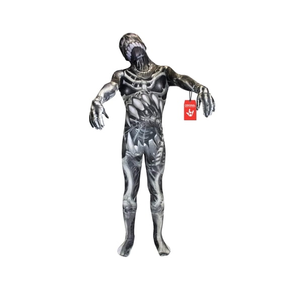 Morphsuits Kids Skull & Bones Morphsuit Halloween Skeleton Monster Costume Halloween White M (8-10)