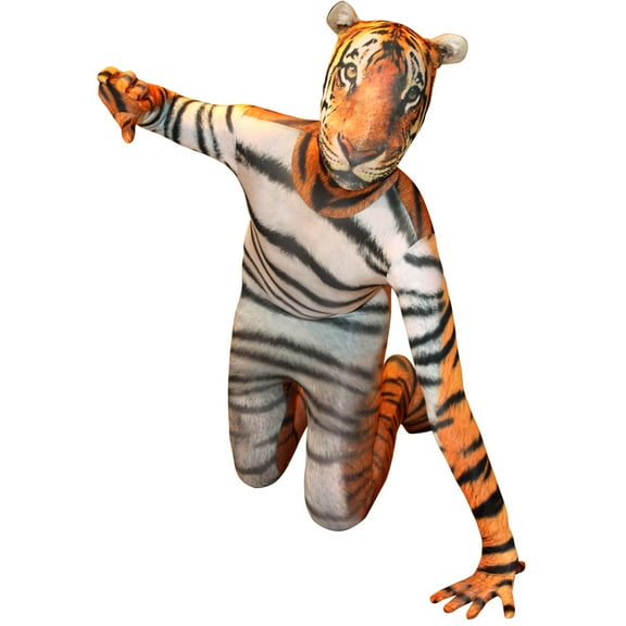 Morphsuits Kids Tiger Morphsuit Boys Girls Halloween Big Cat Animal Costume Halloween Orange L