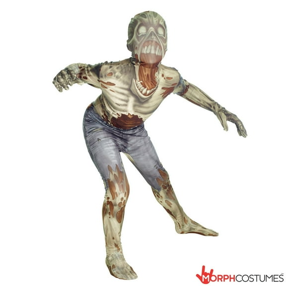 Morphsuits Kids Zombie Monster Morphsuit Boys Girls Scary Halloween Costume Halloween Brown M