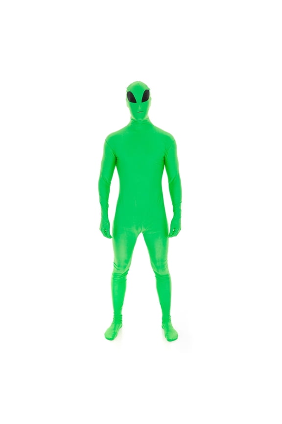 Mens Alien Morphsuit Costume Great Stag Party Festival Halloween Halloween Green XL